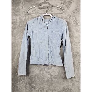 NWT. Light Blue corduroy Fox Racing jacket with Hood